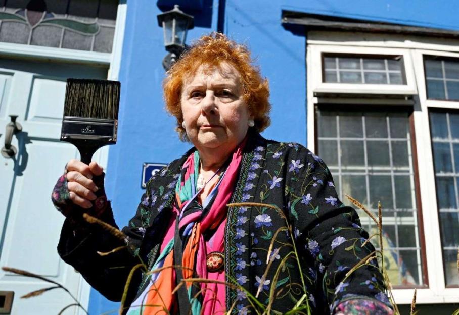 Pensioner ordered to repaint lovely blue home after one neighbour complains