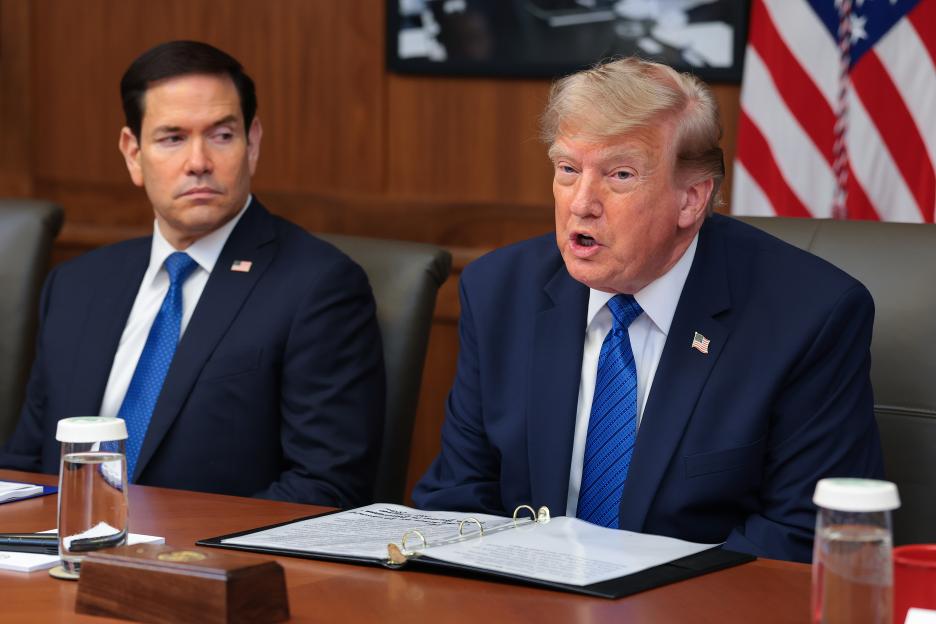BESTPIX - President Trump Hosts Cabinet Meeting At Camp David