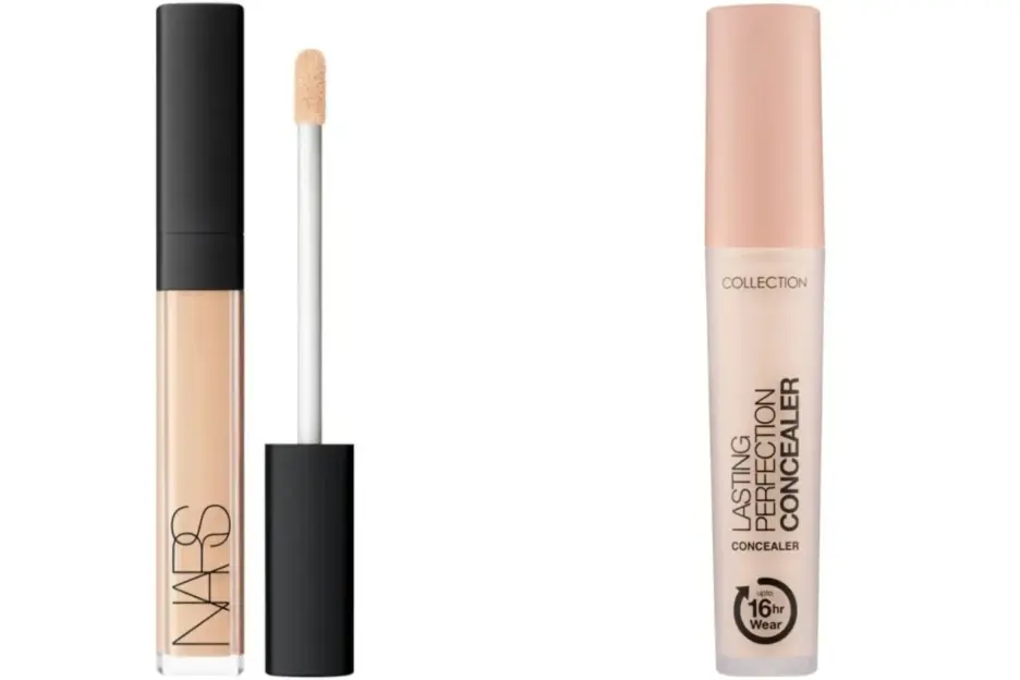 Collage of a NARS Radiant Creamy Concealer and a Collection Lasting Perfection Concealer.