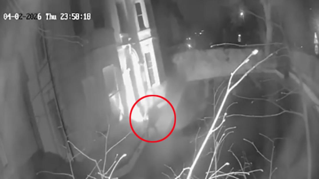 Dramatic Footage Shows Thug Launching Petrol Bombs at Building in Brazen Early Morning Arson Attack