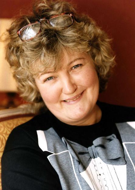 Brenda Fricker, actress, smiling at the camera.