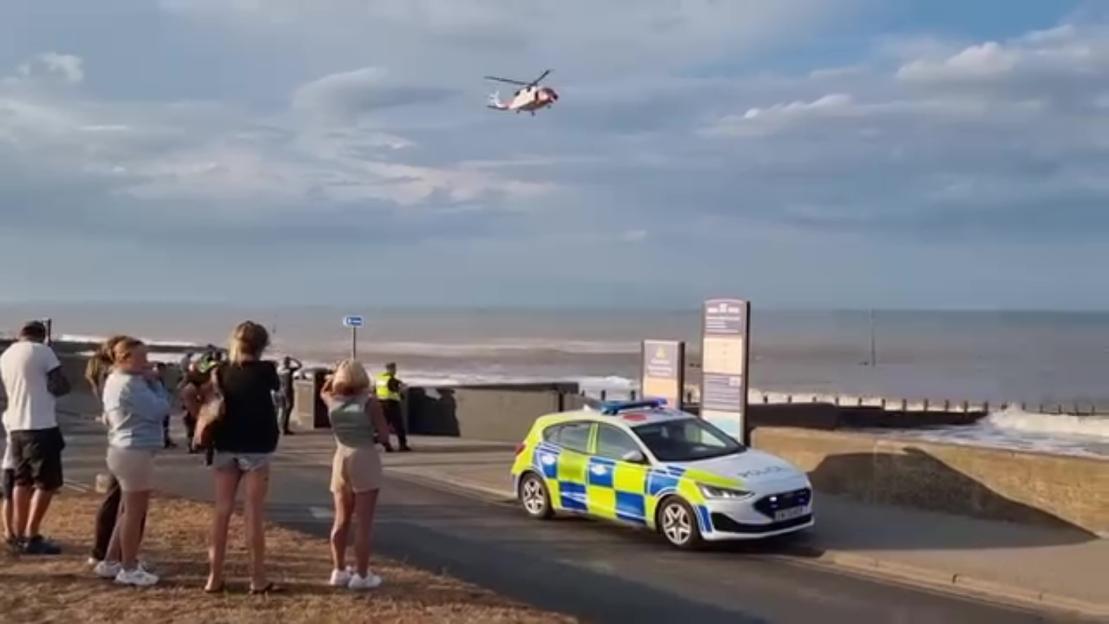 VIDEO GRAB Hornsea Rescue for missing 13 year old male. Reports of three others rescued. (Video sent) - Minimum each per use, irrespective of any previous use - Fee: Pictures: Print £150. Internet...