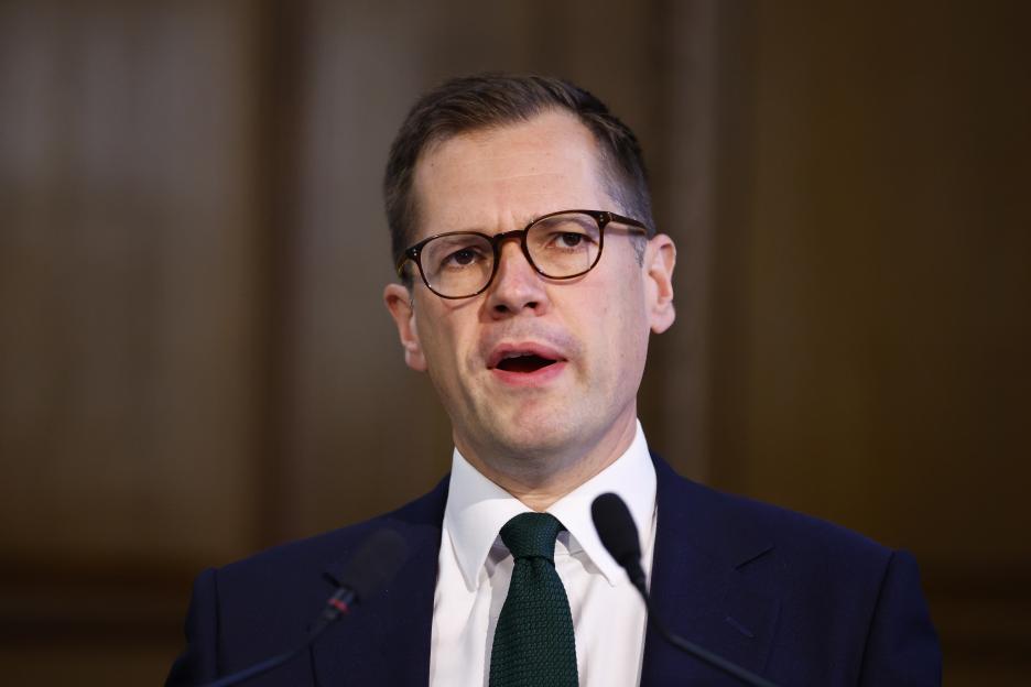 Reform UK Treasury Spokesperson Robert Jenrick speaking at a press conference.