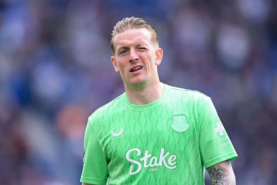 Jordan Pickford of Everton during the Everton v Sunderland Premier League match.