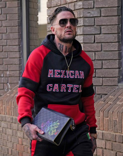 Stephen Bear leaving Brixton prison after his release.