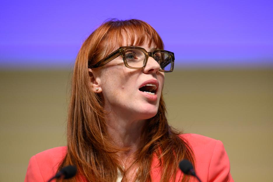 Angela Rayner speaking at the Unison Conference.