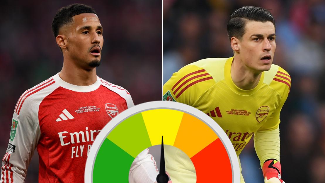 Arsenal Player Ratings: Kepa Arrizabalaga Faces Another Carabao Cup Struggle, While William Saliba Shines Bright