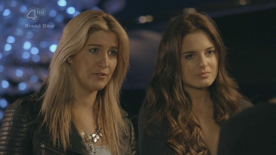Two women from Made in Chelsea looking toward the right.