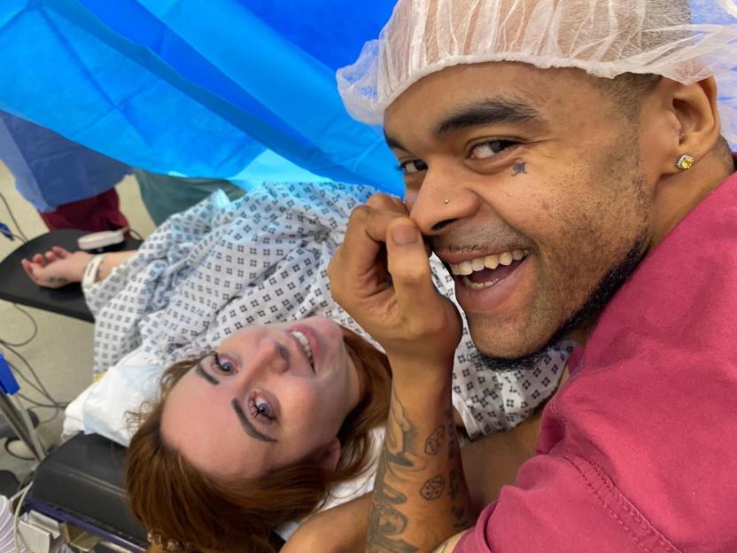 Mum nearly "died" in childbirth after feeling hot as she was being stitched up