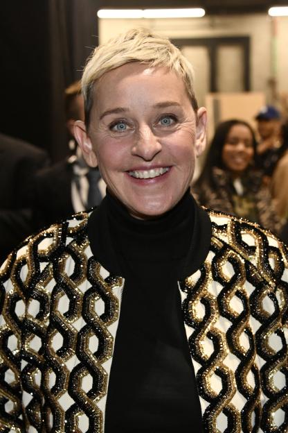 Ellen DeGeneres smiling at the 62nd Annual GRAMMY Awards.