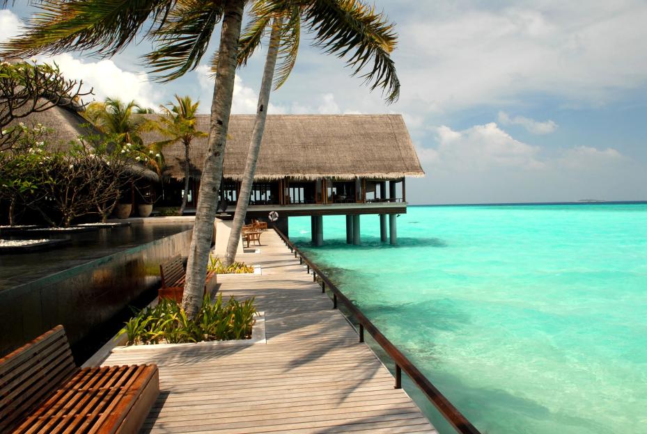 One and only Reethi Rah Resort, which has been voted the best resort in the world 2007, by Conde Nast Traveller Magazine North Male Atoll, Maldives - Mar 2007