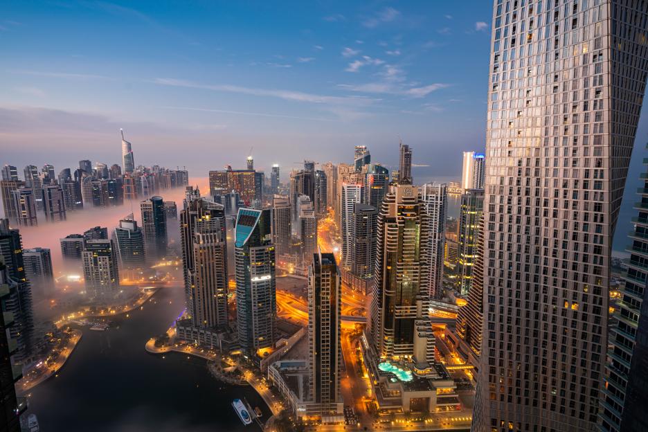 Dubai Foggy Morning.