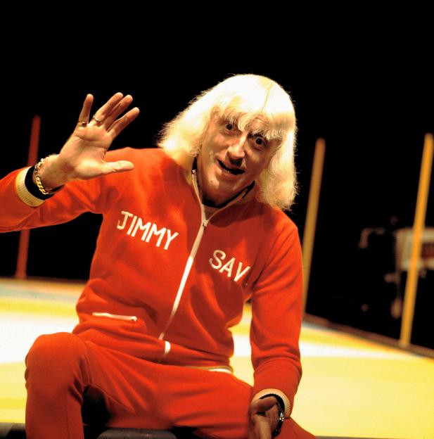 Jimmy Savile presenting BBC Top Of The Pops in the early 1970s.