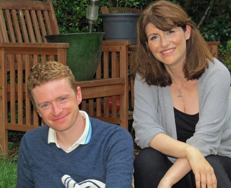 Imogen Walker smiling next to a man.