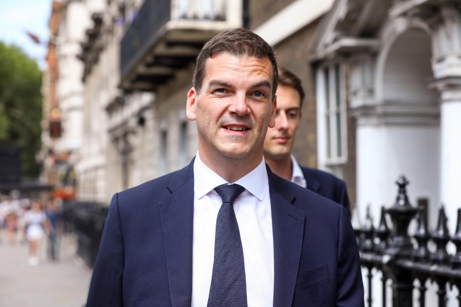 Olly Robbins, Brexit adviser to UK Prime Minister Theresa May, arriving for a parliamentary select committee hearing.