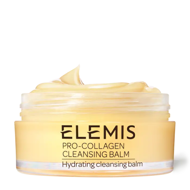 Open jar of Elemis Pro-Collagen Cleansing Balm.