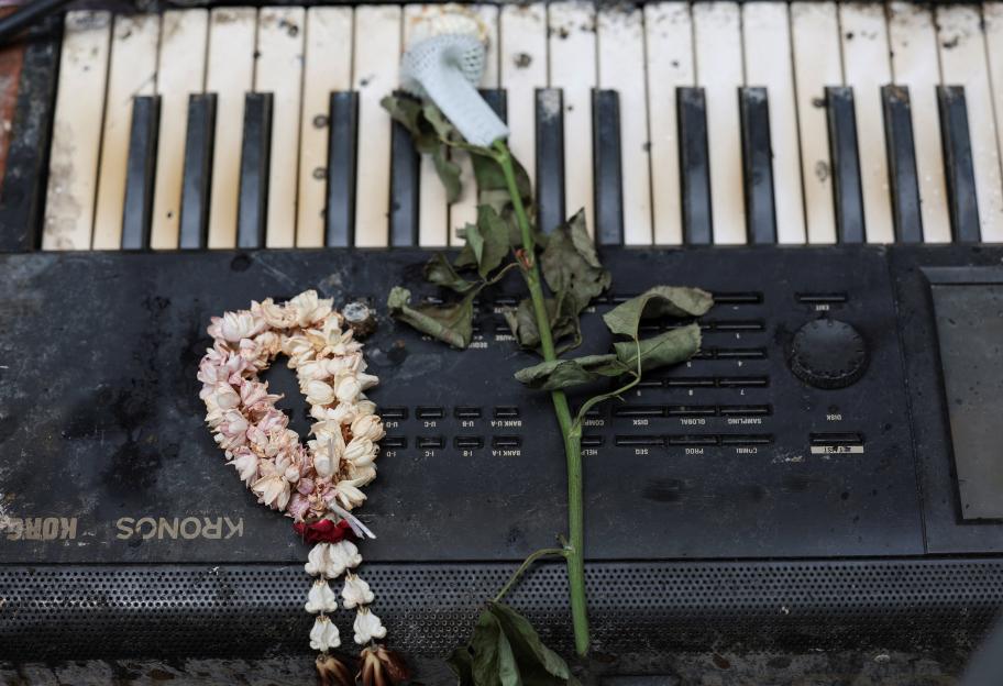 Aftermath of a deadly fire at a pub in Bangkok