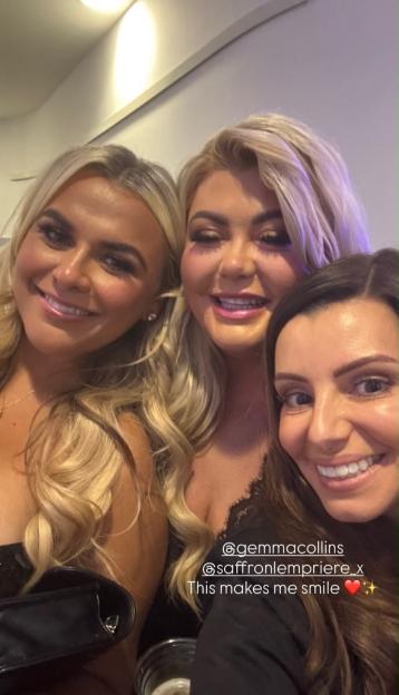 Gemma Collins and Saffron Lempriere posing together in a social media photo, ending their feud.