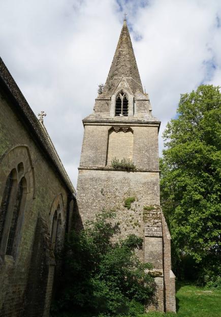 The Parish Church of Saint Mark Friday Bridge, a church with a leaning tower.
