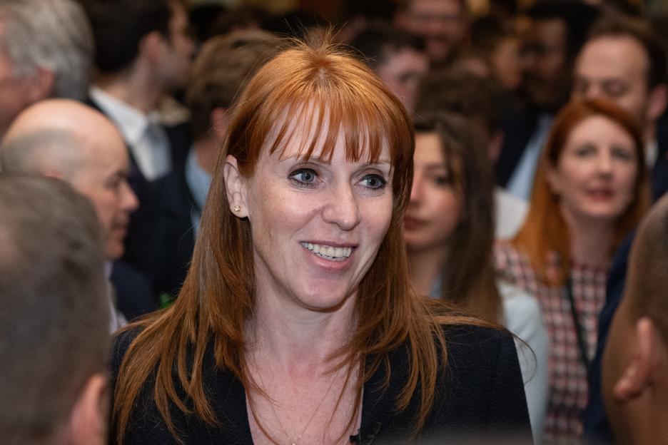 Angela Rayner, former UK Deputy Prime Minister, smiles during the National Growth Debate in London.