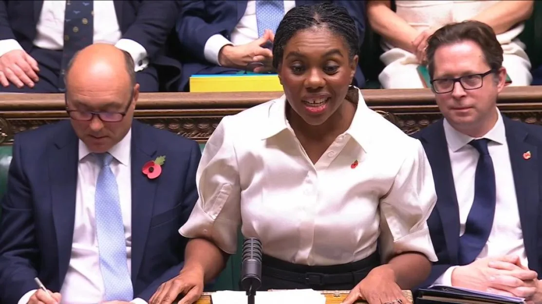 Conservative Party leader Kemi Badenoch speaking in the House of Commons.
