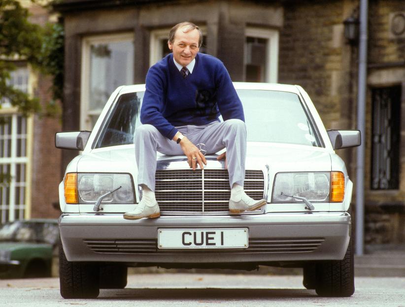 Snooker promoter mike watterson and his cue 1 car plate in the early 1980?s