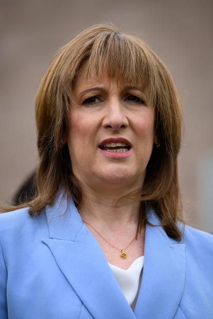 Rachel Reeves speaking to Labour Party supporters in Swindon.