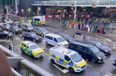 Heathrow passengers left ‘vomiting blood’ after mask-clad gang sprayed tear gas at women & fled with their suitcases