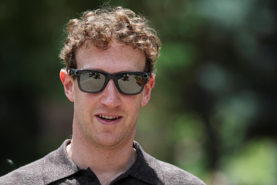 Meta CEO Mark Zuckerberg wearing sunglasses at the annual Allen and Co. Sun Valley Media and Technology Conference.