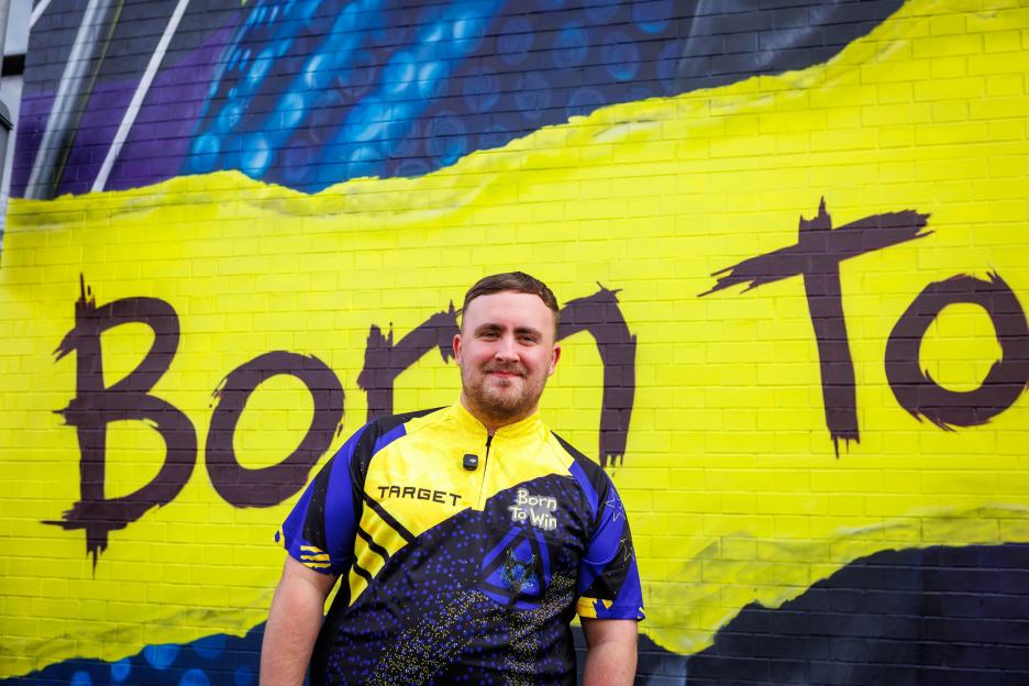 30th July 2026, Warrington, UK. After successfully defending his World Matchplay title and breaking Phil Taylor's historic tournament average record, Luke Littler returned to his home town of Warrington to unveil a brand-new MurWalls mural created in