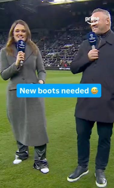 Reporter on Prime Video Left with Soaked Feet After Removing Shoes for Wayne Rooney Interview Live on Air
