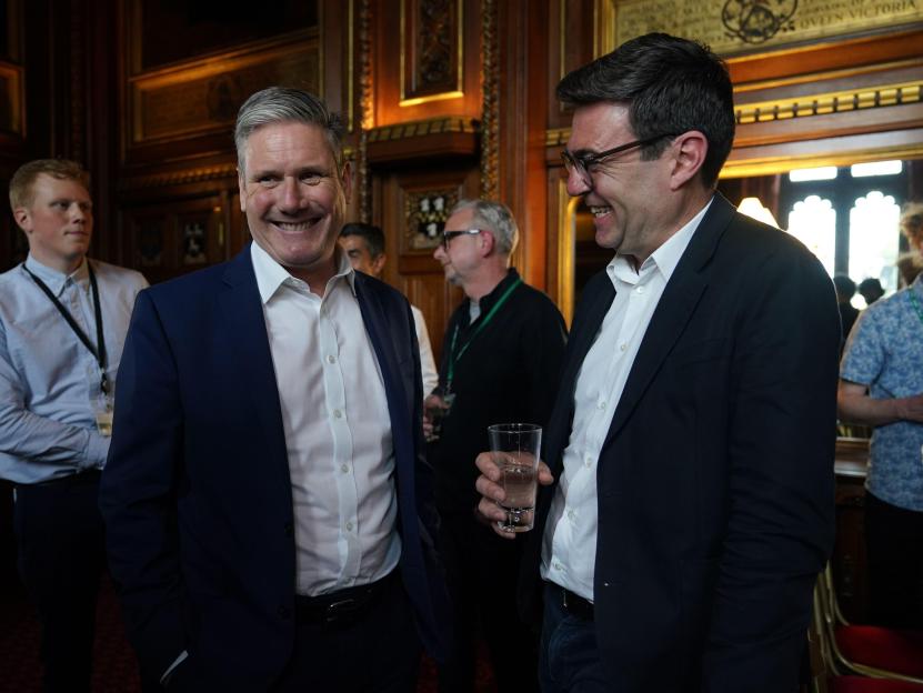 Labour Leader Keir Starmer and Mayor of Greater Manchester Andy Burnham attending a suicide prevention event at the Houses of Parliament in London. Picture date: Wednesday May 18, 2022.