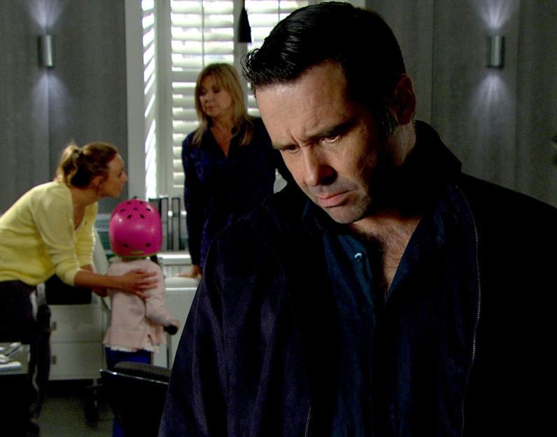 Graham Foster, played by Andrew Scarborough, with Andrea Tate (Anna Nightingale) and another woman and child.