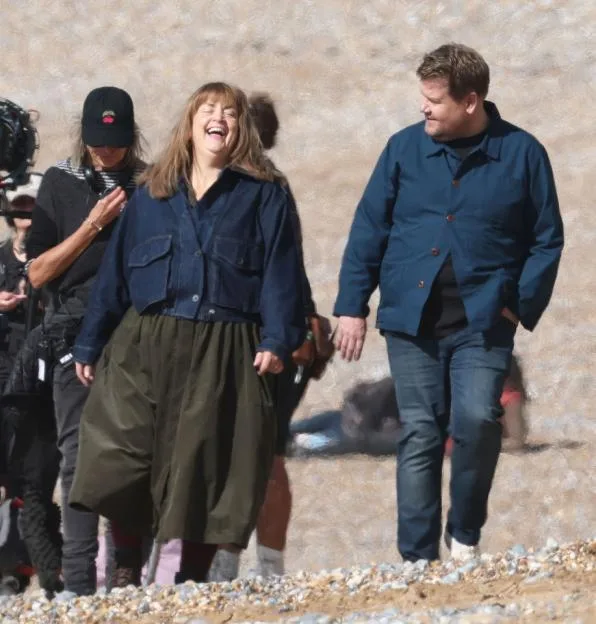 Gavin and Stacey legends James Corden and Ruth Jones reunite as they’re spotted filming new TV sitcom