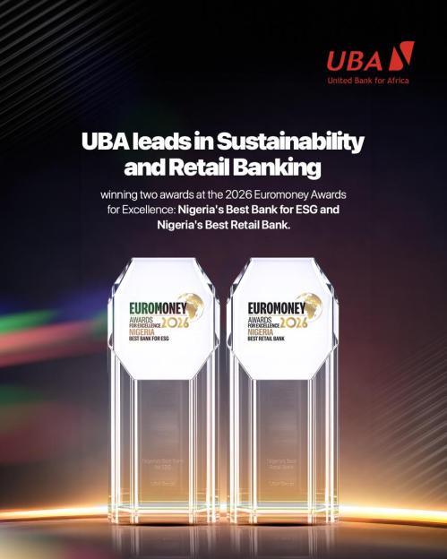 UBA Dominates 2026 Euromoney Awards, Crowned Nigeria's Best ESG and Retail Bank!