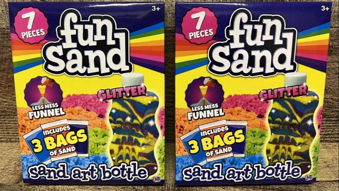 Two boxes of Fun Sand sand art kits.