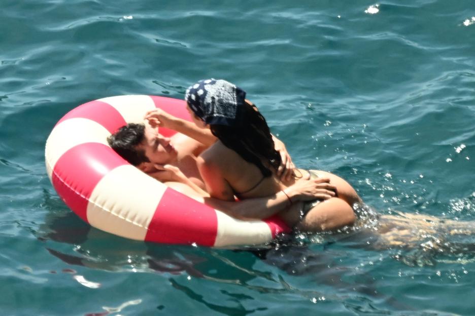 *PREMIUM-EXCLUSIVE* MUST CALL FOR PRICING BEFORE USAGE - Newlyweds Dua Lipa and Callum Turner looked every inch the loved-up couple as they soaked up the sunshine on the stunning Amalfi Coast during their romantic Italian honeymoon.