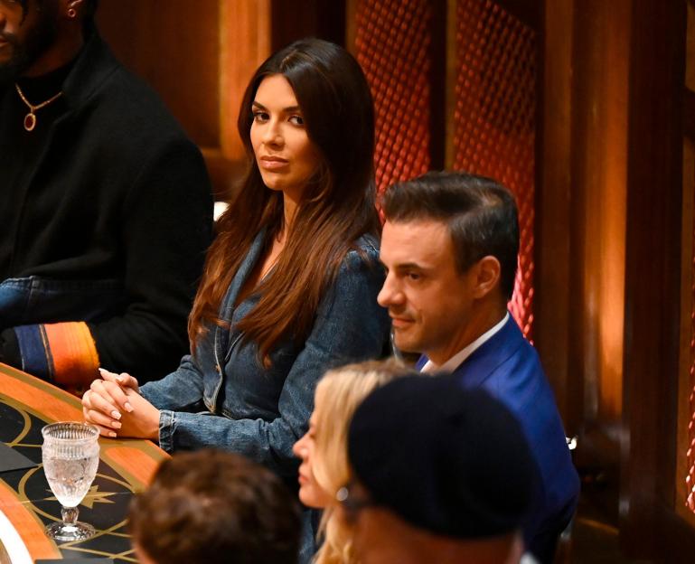 Trishelle Cannatella, Deontay Wilder, Ekin-Su Cülcüloğlu, and Dan Gheesling seated at a round table.