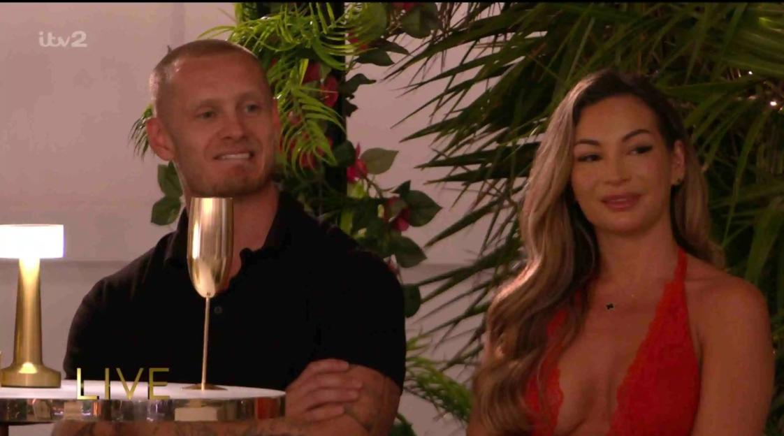 Leanne and Scott from Love Island All Stars at the final.
