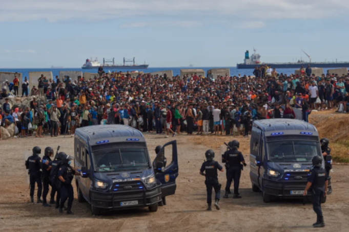 Heightened Tensions: Ceuta Border Force Braces for Potential 'Invasion' Amid Calls to 'Liberate Enclave'