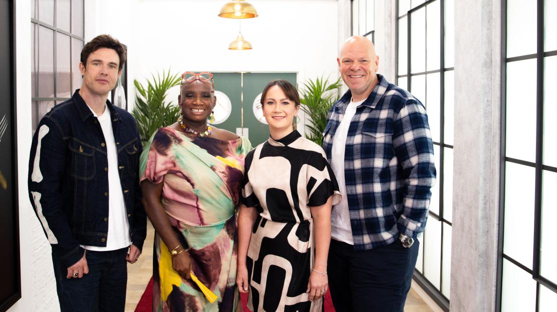 Ed Gamble, Andi Oliver, Lorna McNee, and Tom Kerridge from Great British Menu Season 20.