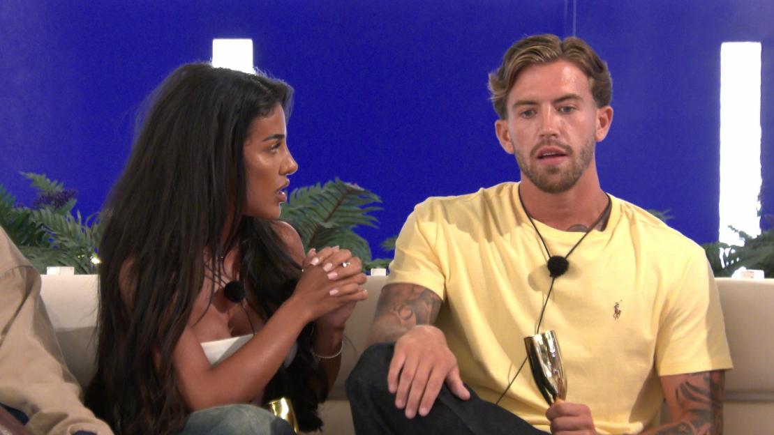 Tina Rad and Aidan Murphy from the TV show 'Love Island'.