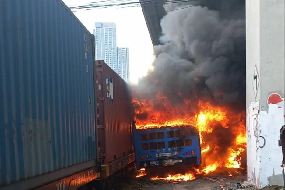 Tragic Collision: Freight Train Strikes Bus Near Thai Airport, Leaving Six Dead and 15 Injured in Massive Blaze