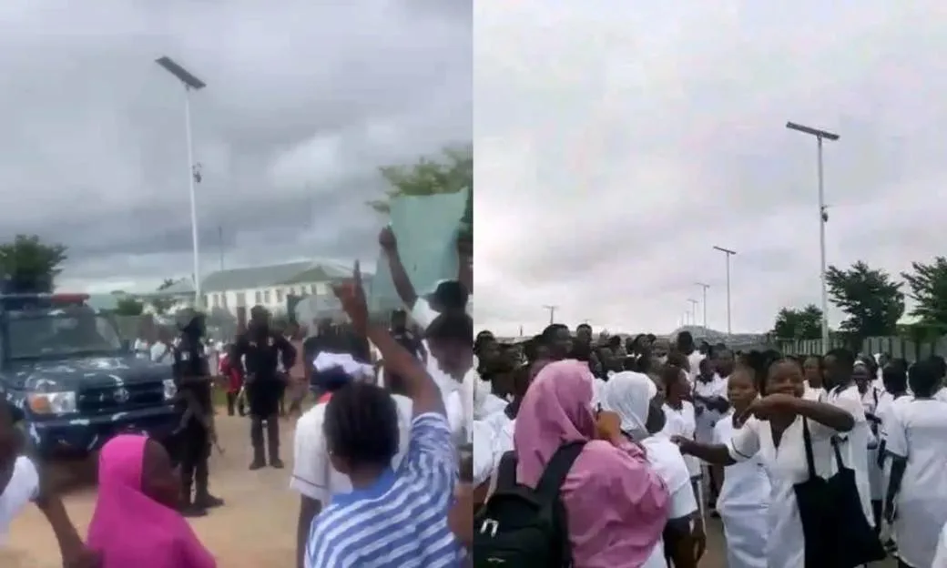 Nursing students protest repeated hostel raids in Taraba