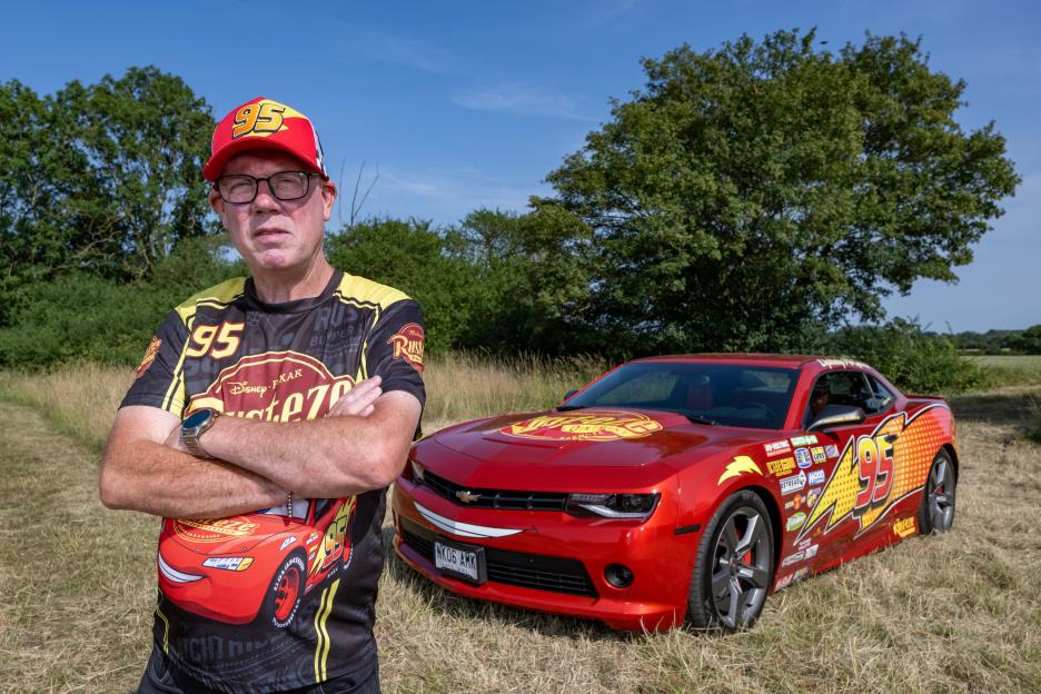 Dad transforms car into Lightning McQueen after boys' night out