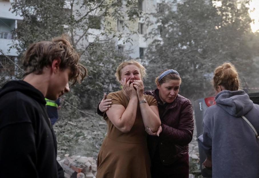 Russian missile strike in Lviv