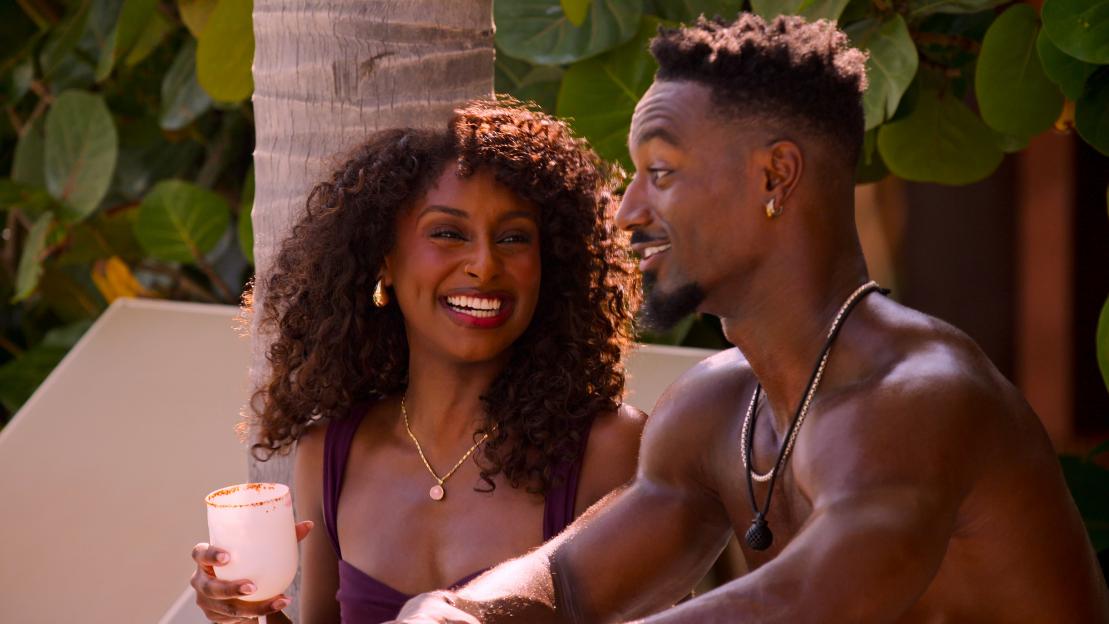 Bri and Yamen smiling in episode 405 of PERFECT MATCH.