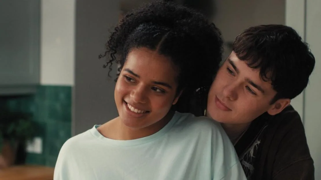 Lucas (Kit Redding) and Jade (Yasmine Odofin) smiling.