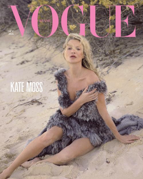 Kate Moss on the cover of Vogue Brasil.