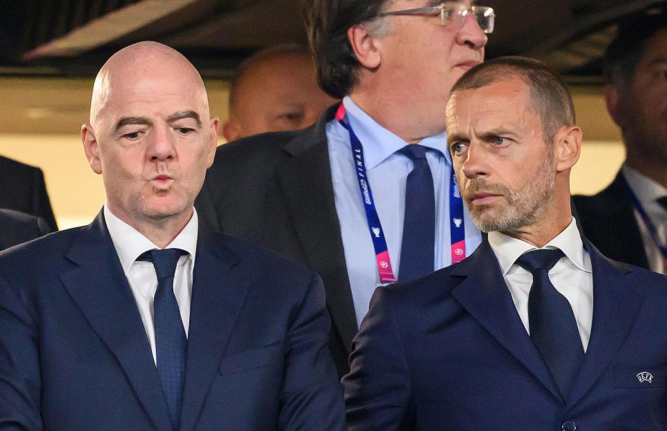 07 Aug 2026 - FIFA President Gianni Infantino and UEFA President Aleksander Ceferin. *** *** FIFA President Gianni Infantino (left) and UEFA President Aleksander Ceferin at the Champions League Final in Istanbul. Manchester City